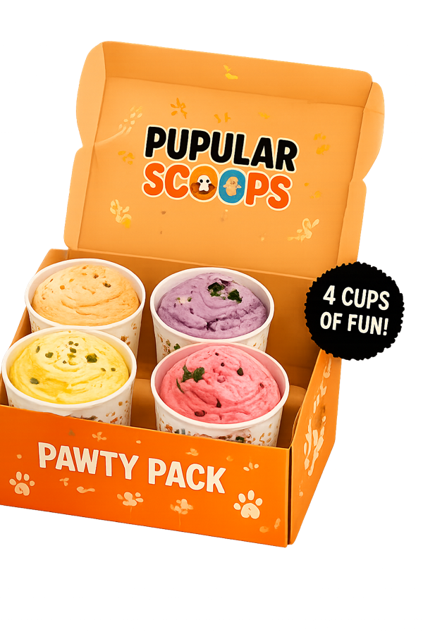 Pupular Scoops Pawty Pack flavors